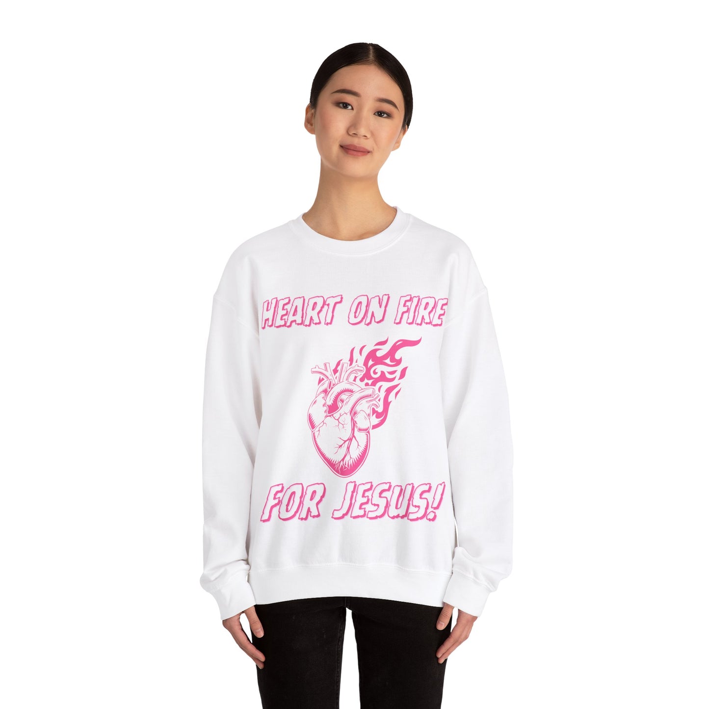 Heart on Fire Crewneck Sweatshirt