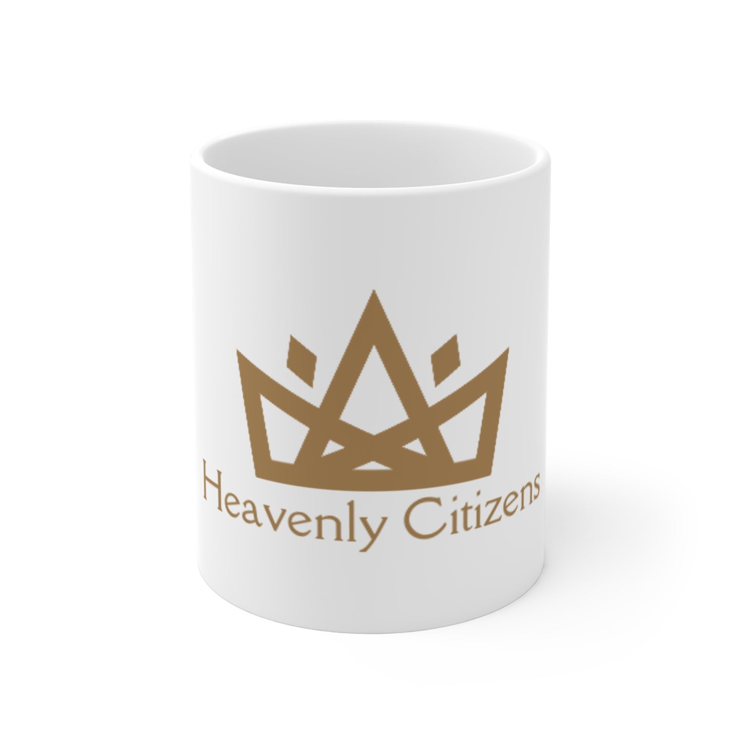 Heavenly Citizens Mug - 11oz Coffee Cup, Crown Design for Royalty Lovers, Unique Gift for Celebrations & Everyday Use