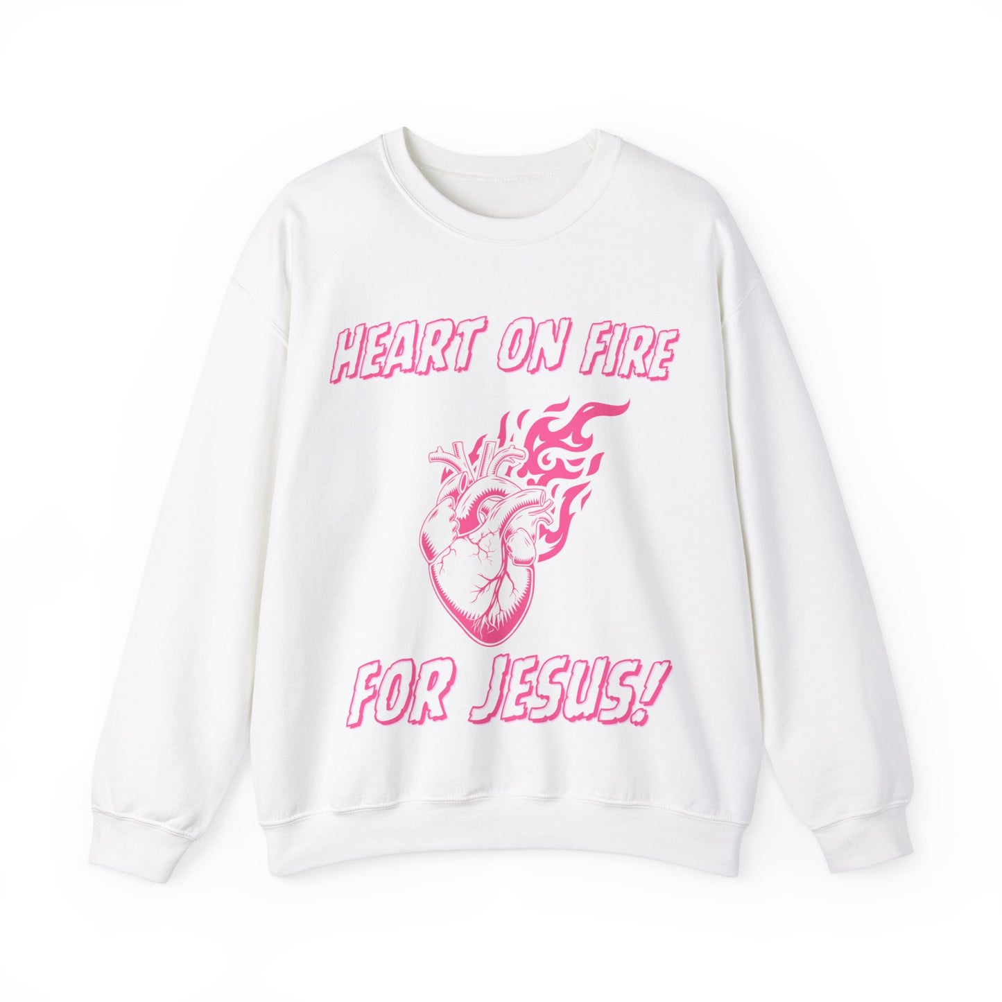 Heart on Fire Crewneck Sweatshirt
