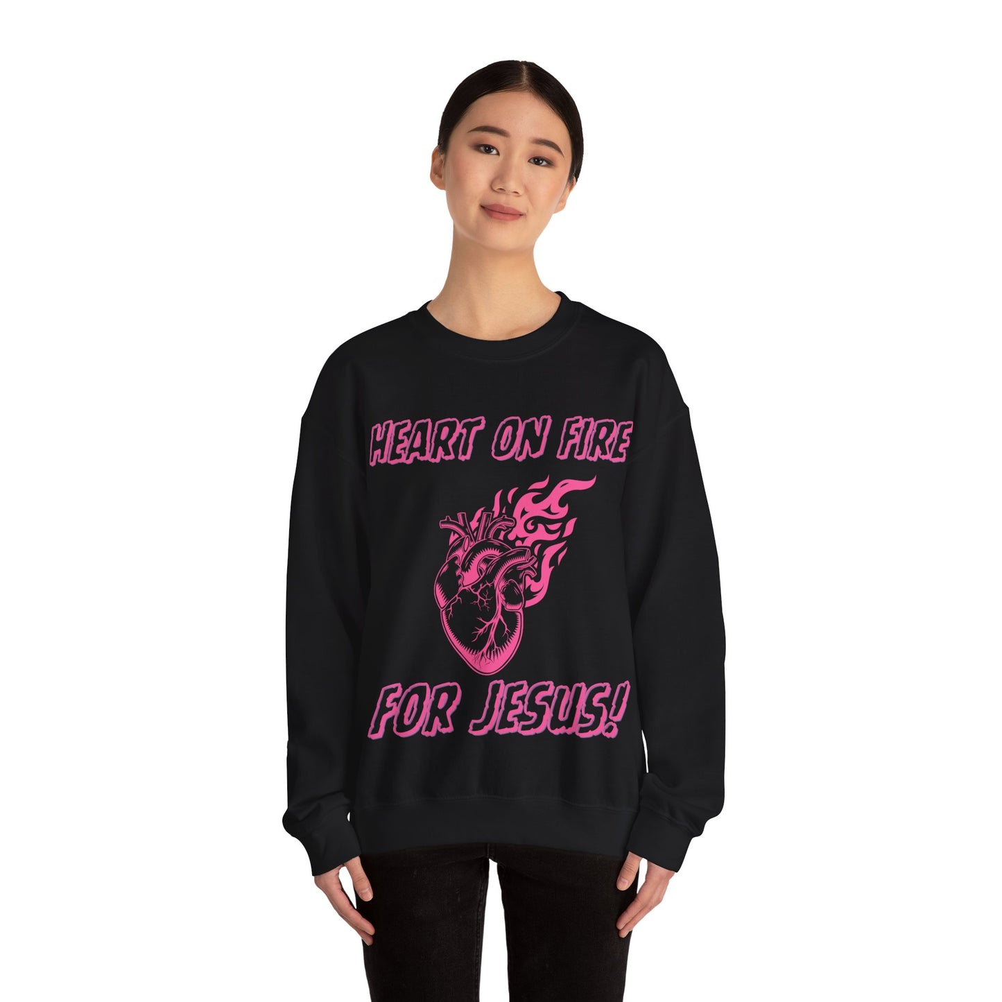 Heart on Fire Crewneck Sweatshirt