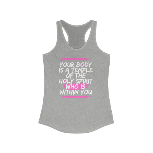 Women's Holy Temple  Ideal Racerback Tank