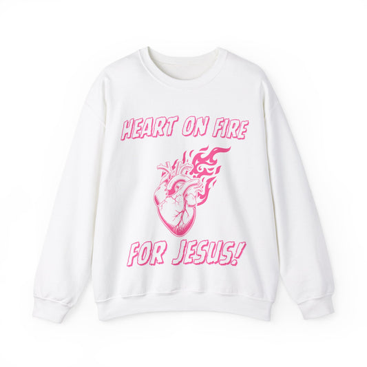 Heart on Fire Crewneck Sweatshirt